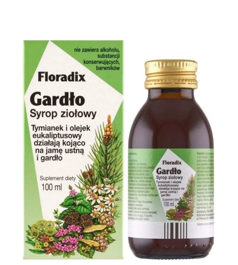 FLORADIX Gardło syrop ziołowy 100ml SALUS