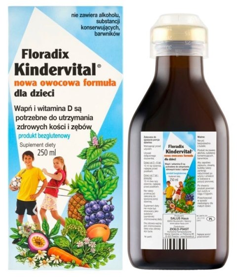 FLORADIX Kindervital nowa owocowa formuła dla dzieci 250ml SALUS