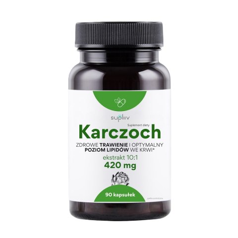 Karczoch ekstrakt 10:1 420mg, 90kaps. SUPLIIV