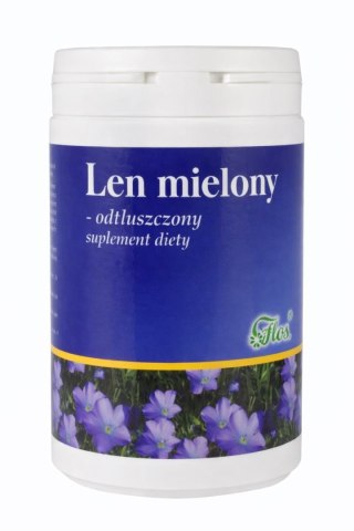 Len mielony odtłuszczony 200g - suplement diety FLOS