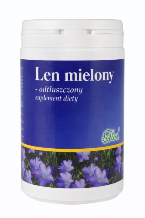 Len mielony odtłuszczony 200g - suplement diety FLOS