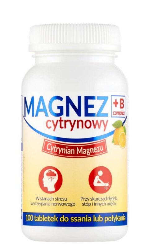 Magnez cytrynowy B complex 100 tabl. UNIPHAR