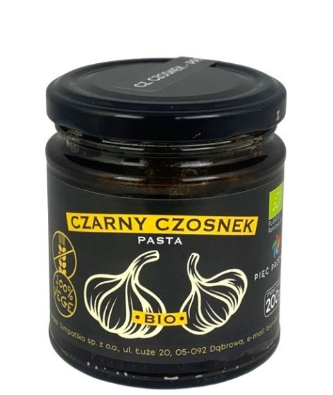 PIĘĆ PRZEMIAN Czarny czosnek pasta BIO 200g