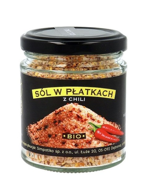 PIĘĆ PRZEMIAN Sól himalajska różowa w płatkach z chili BIO bezglutenowa 85g