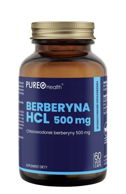 PUREO HEALTH Berberyna HCL 500 mg, 60 kaps.