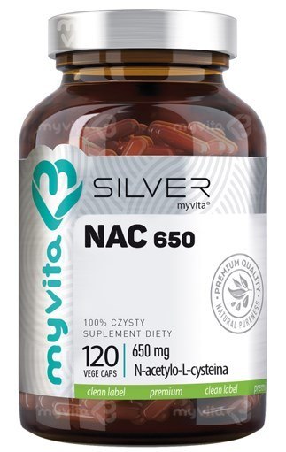 SILVER NAC N-acetylo-L-cysteina 650mg, 120kaps. MyVita