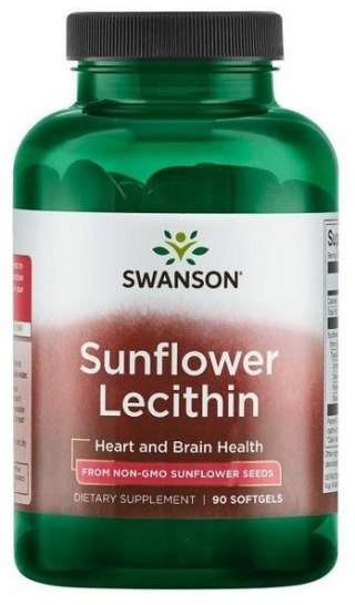 SWANSON Sunflower Lecithin 1200mg 90 sgels. - lecytyna słonecznikowa