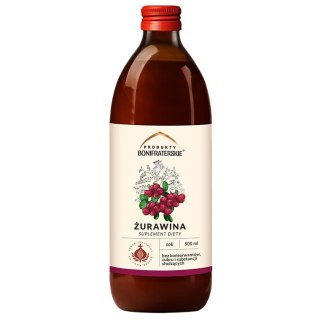 Sok z Żurawiny 500ml PRODUKTY BONIFRATERSKIE