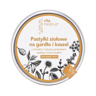 VITAMEDICUS Pastylki ziołowe na gardło i kaszel 24 past.