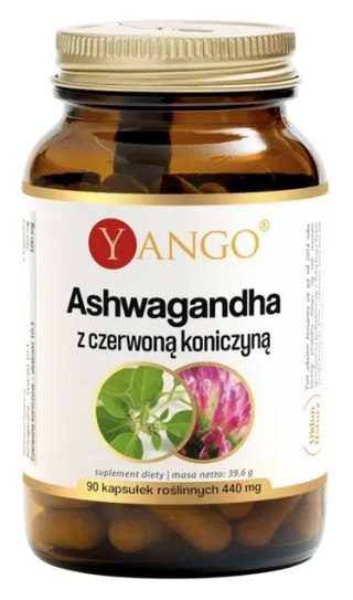 YANGO Ashwagandha z czerwoną koniczyną - ekstrakty 90 kaps.