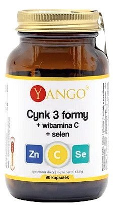 YANGO Cynk 3 formy + wit. C + selen 90 kaps.