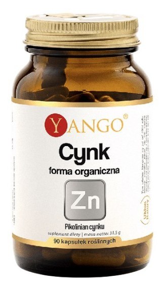 YANGO Cynk forma organiczna 15mg, 90 kaps.