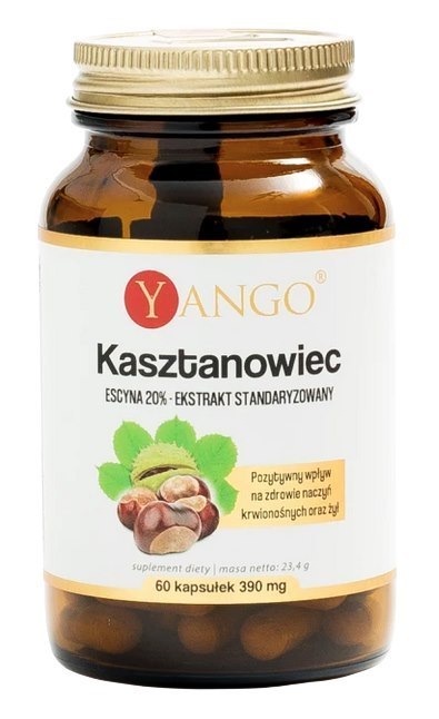 YANGO Kasztanowiec 20% escyna - ekstrakt standaryzowany 60 kaps.