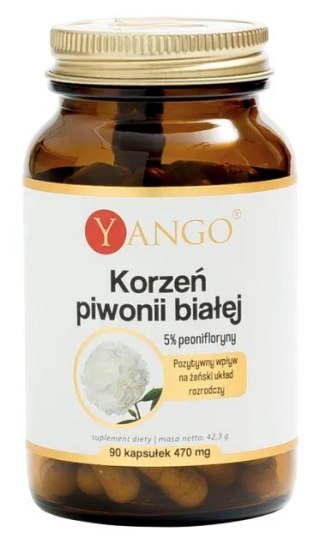 YANGO Korzeń piwonii białej - ekstrakt 380mg, 90 kaps.
