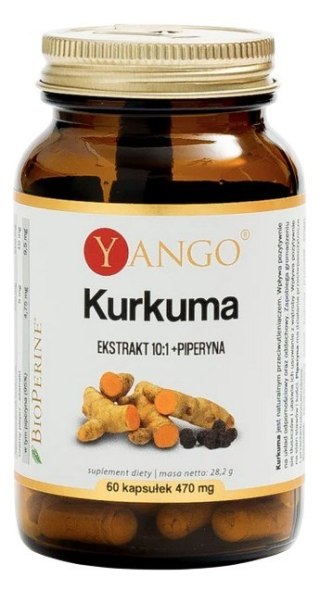 YANGO Kurkuma - ekstrakt 10:1 + piperyna - 60 kaps.