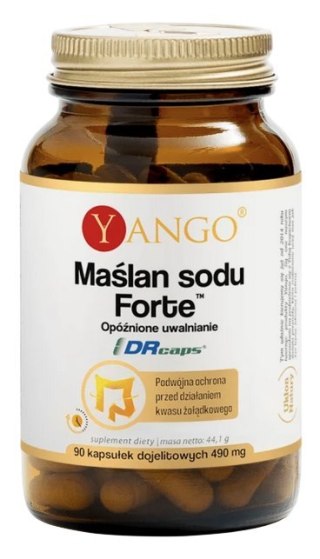 YANGO Maślan sodu Forte opóźnione uwalnianie 360mg, 90 dr caps.