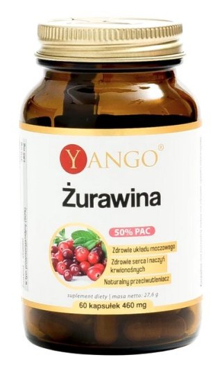 YANGO Żurawina ekstrakt 50% PAC 370mg, 60 kaps.