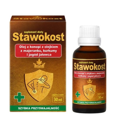 ASEPTA Stawokost - krople 30ml - olej z konopi + olejek z majeranku, kurkumy, jagód jałowca
