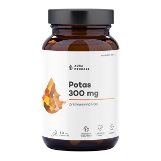 AURA HERBALS Potas 300mg, 60 veg. kaps.