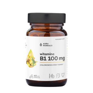 AURA HERBALS Witamina B1 tiamina 100mg, 60 vkaps.