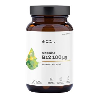 AURA HERBALS Witamina B12 metylokobalamina 100mcg, 120 vkaps.