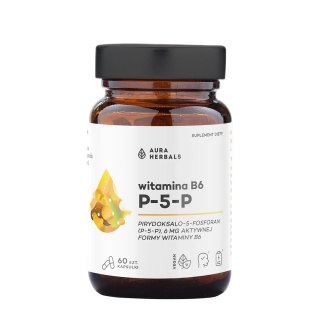 AURA HERBALS Witamina B6 P-5-P 6mg, 60 vkaps.