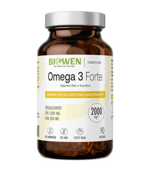BIOWEN Omega 3 Forte 1000 mg EPA, 500 mg DHA 90 kapsułek