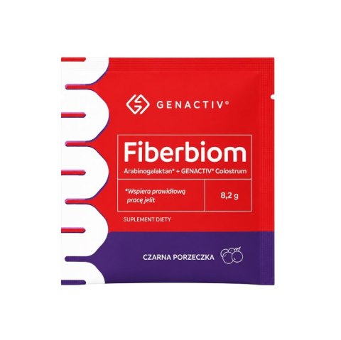 GENACTIV Fiberbiom z czarną porzeczką arabinogalaktan + colostrum 15 sasz.