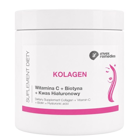 Kolagen + witamina C + biotyna + kwas hialuronowy 184g INVEX REMEDIES