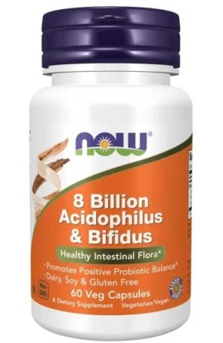 NOW FOODS 8 Billion Acidophilus i Bifidus 60vcaps.