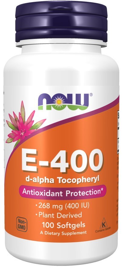 NOW FOODS Witamina E-400 naturalna, 100sgels.