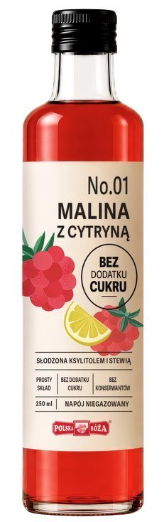 Napój No.01 malina z cytryną bez dodatku cukru 250ml POLSKA RÓŻA