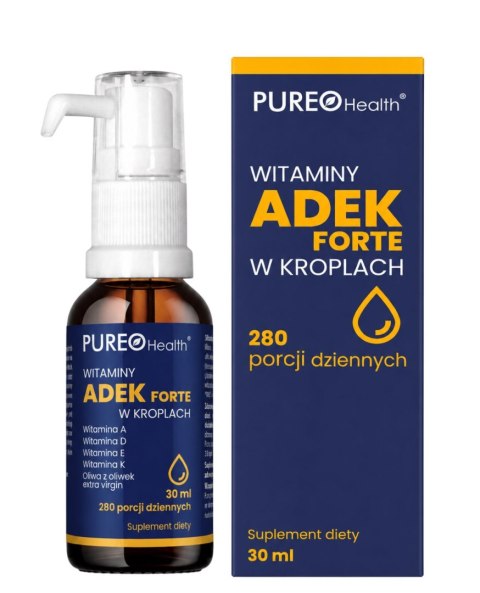 PUREO HEALTH Witaminy ADEK Forte w kroplach 30 ml