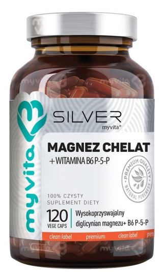 SILVER Magnez Chelat + B6 P-5-P, 120kaps. MyVita