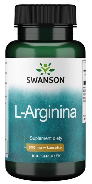 SWANSON L-Arginine 500mg, 100 kaps.
