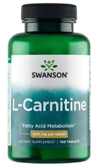 SWANSON L-Carnitine 500mg, 100 vtabl. - L-Karnityna