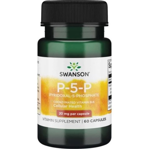 SWANSON Witamina B-6 20mg (P-5-P) 60kap.