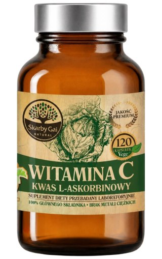 Witamina C z kapusty w kapsułkach 1000mg, 120 kaps. SKARBY GAI NATURAL