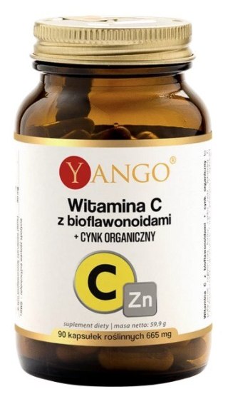 YANGO Witamina C z bioflawonoidami + Cynk organiczny 90 kaps.