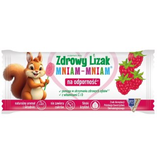 Zdrowy lizak Mniam-Mniam bez cukru malina 1 szt. STARPHARMA