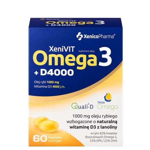 XeniVIT Omega3 + D4000, 60 sgels. XENICO PHARMA