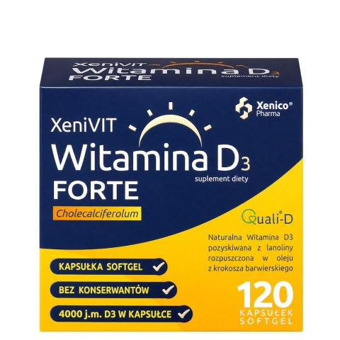 XeniVIT Witamina D3 Forte 4000, 120 sgels. XENICO PHARMA