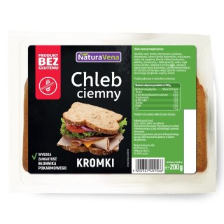 CHLEB CIEMNY KROJONY BEZGLUTENOWY 200 g - NATURAVENA