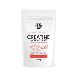 KREATYNA Z WITAMINĄ C O SMAKU TRUSKAWKOWYM 200 g - DIET-FOOD