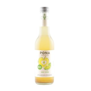 NAPÓJ MUSUJĄCY JABŁKO - LIMONKA BEZ DODATKU CUKRÓW BIO 330 ml - PONA