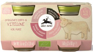 CIELĘCINA BEZGLUTENOWA OD 4 MIESIĄCA BIO (2 x 80 g) 160 g - ALCE NERO