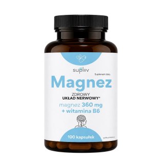 Magnez chelatowany 360mg + witamina B6, 100 kaps. SUPLIIV