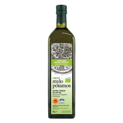 OLIWA Z OLIWEK EXTRA VIRGIN NIEFILTROWANA PDO KRETA BIO 1 L - MYLOPOTAMOS