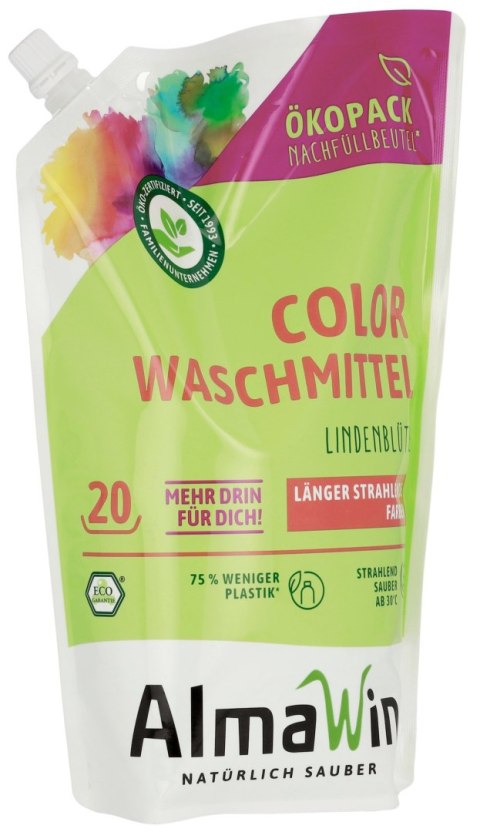 PŁYN DO PRANIA KOLOROWYCH UBRAŃ (KONCENTRAT) (UZUPEŁNIENIE) ECO 1,5 L (20 PRAŃ) - ALMAWIN