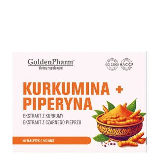 GOLDEN PHARM Kurkumina + Piperyna 30 tabletek